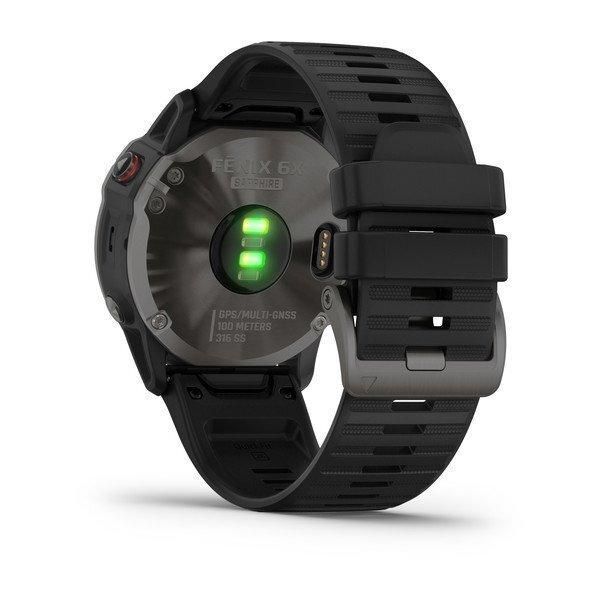 Смарт-годинник Garmin Fenix ​​6X Sapphire Carbon Grey DLC з чорним ремінцем