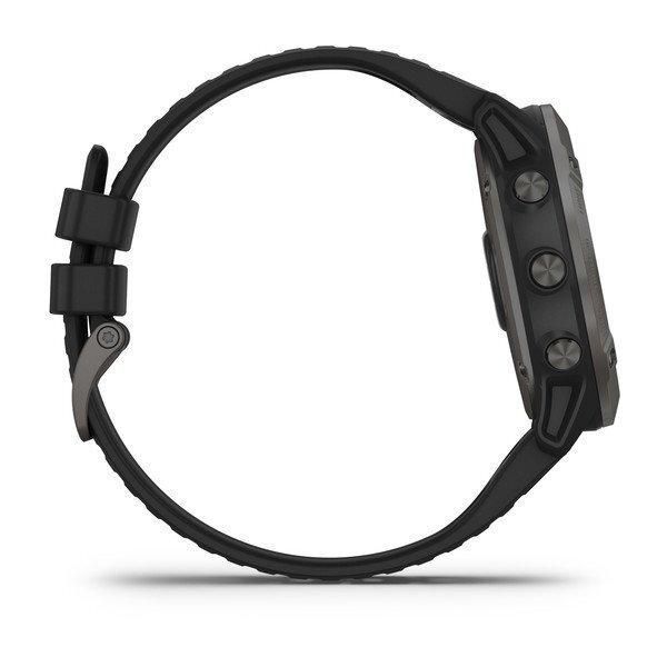 Смарт-годинник Garmin Fenix ​​6X Sapphire Carbon Grey DLC з чорним ремінцем