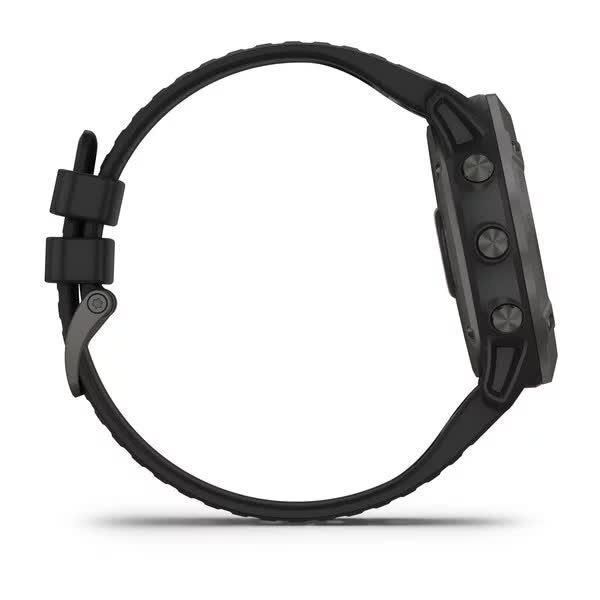 Смарт-часы Garmin Fenix 6X Pro Solar серые титановые DLC с черным ремешком