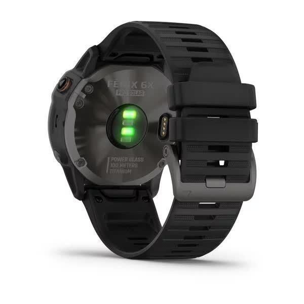 Смарт-часы Garmin Fenix 6X Pro Solar серые титановые DLC с черным ремешком