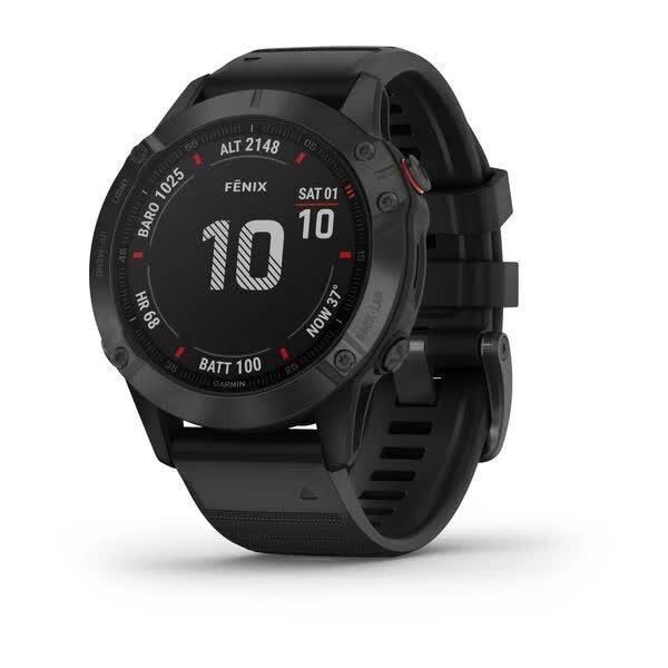 Garmin Fenix ​​6 Pro smartwatch in black with a black strap