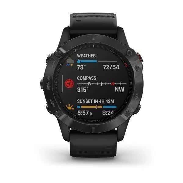 Garmin Fenix ​​6 Pro smartwatch in black with a black strap