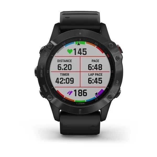 Garmin Fenix ​​6 Pro smartwatch in black with a black strap