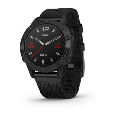 Garmin Fenix ​​6 Sapphire Smartwatch, Black DLC Coating, with Black Braided Strap