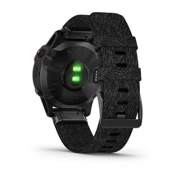 Смарт-годинник Garmin Fenix ​​6 Sapphire, чорне покриття DLC, з чорним плетеним ремінцем