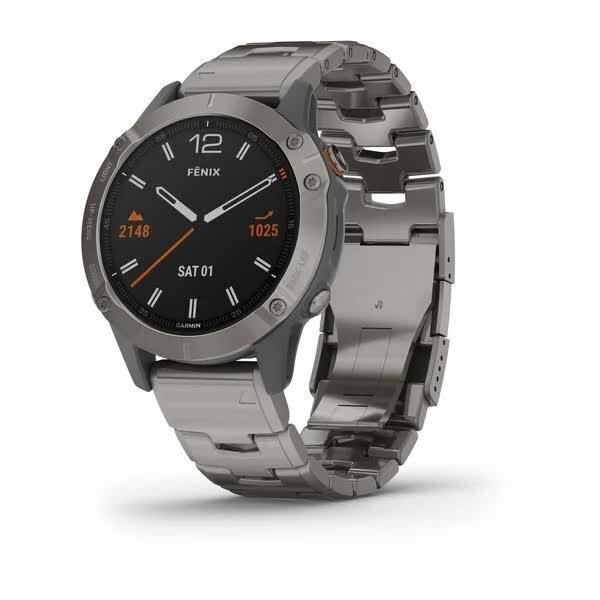 Garmin Fenix ​​6 Sapphire Titanium Smartwatch with Titanium Strap