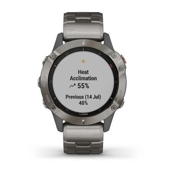 Garmin Fenix ​​6 Sapphire Titanium Smartwatch with Titanium Strap