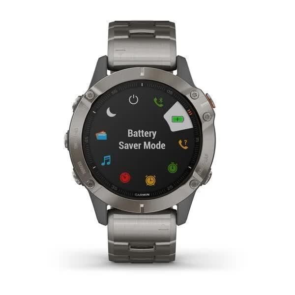 Garmin Fenix ​​6 Sapphire Titanium Smartwatch with Titanium Strap