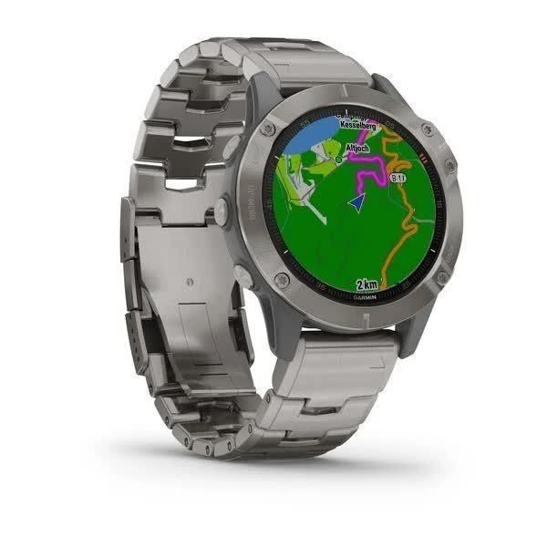 Garmin Fenix ​​6 Sapphire Titanium Smartwatch with Titanium Strap