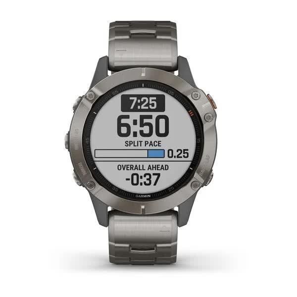 Garmin Fenix ​​6 Sapphire Titanium Smartwatch with Titanium Strap
