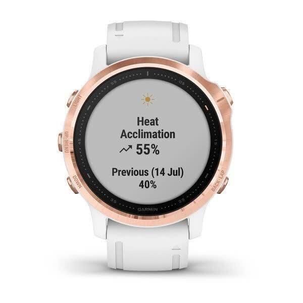Garmin Fenix ​​6S Pro Rose Gold Smartwatch with White Band