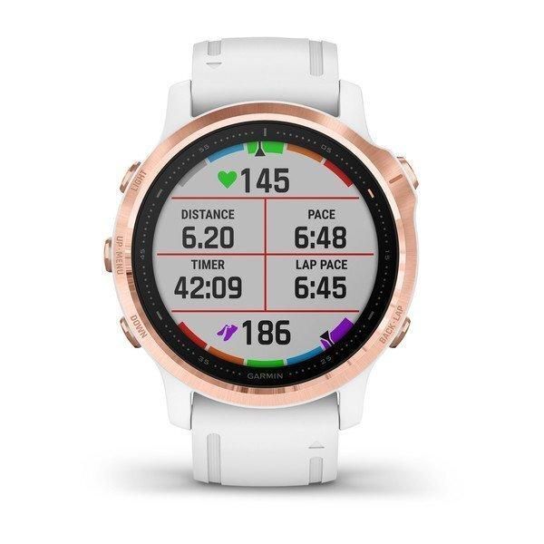 Garmin Fenix ​​6S Pro Rose Gold Smartwatch with White Band