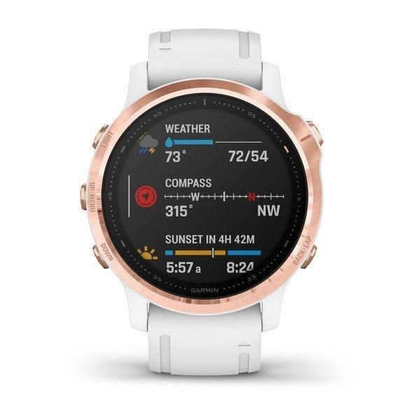 Garmin Fenix ​​6S Pro Rose Gold Smartwatch with White Band