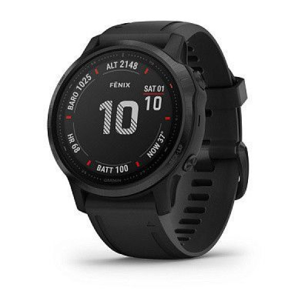 Смарт-годинник Garmin Fenix ​​6S Pro чорний з чорним ремінцем