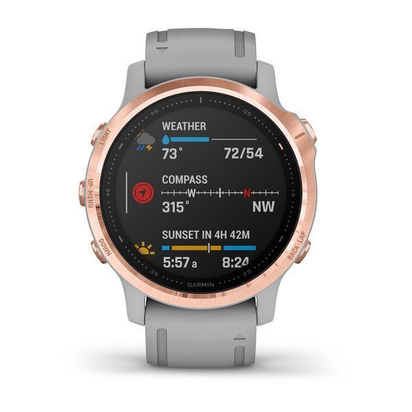 Garmin Fenix ​​6S Sapphire Rose Gold Smartwatch with Gray Band
