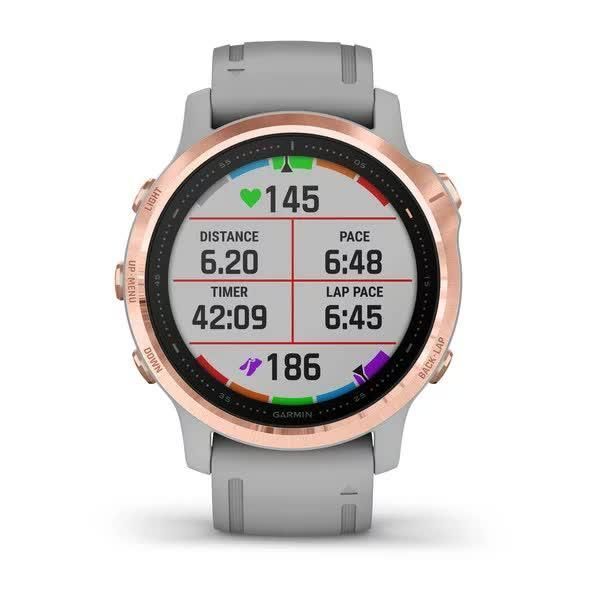Garmin Fenix ​​6S Sapphire Rose Gold Smartwatch with Gray Band