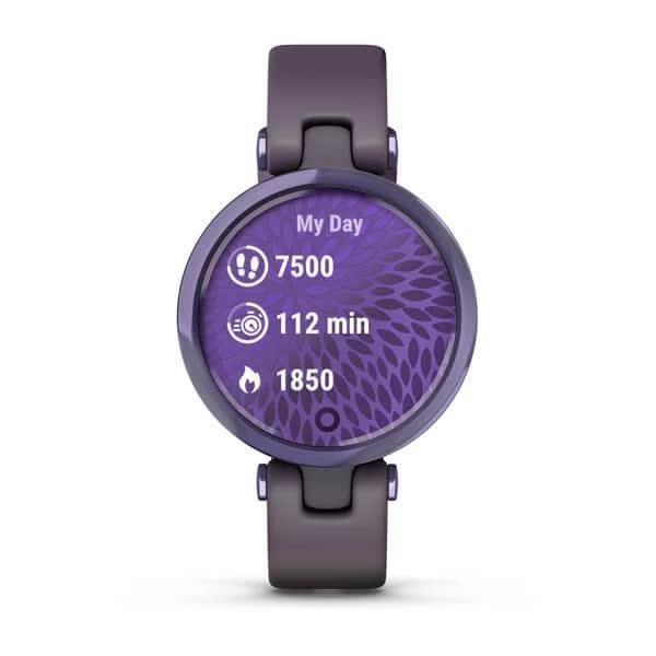 Смарт-годинник Garmin Lily Sport Midnight Orchid з темно-фіолетовим корпусом та силіконовим ремінцем