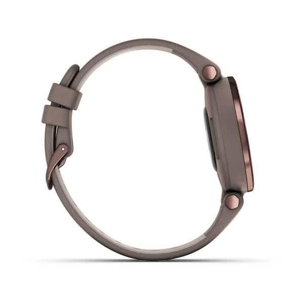 Смарт-годинник Garmin Lily Classic Dark Bronze з бежевим корпусом та ремінцем з італійської шкіри