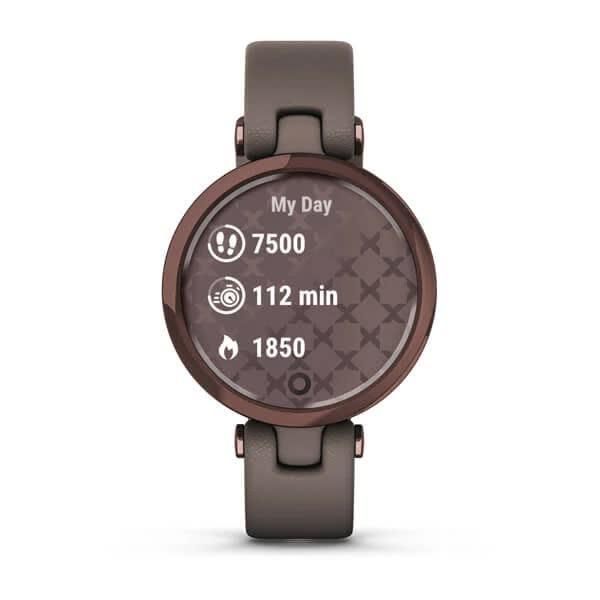 Смарт-годинник Garmin Lily Classic Dark Bronze з бежевим корпусом та ремінцем з італійської шкіри