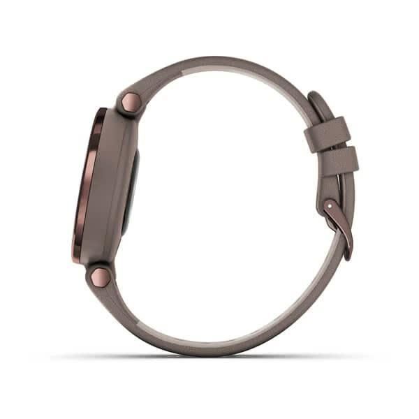 Смарт-годинник Garmin Lily Classic Dark Bronze з бежевим корпусом та ремінцем з італійської шкіри