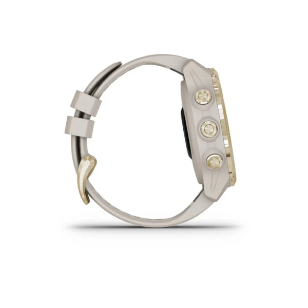 Смарт-часы Garmin Descent Mk2S Light Gold со светло-песочным силиконовым ремешком