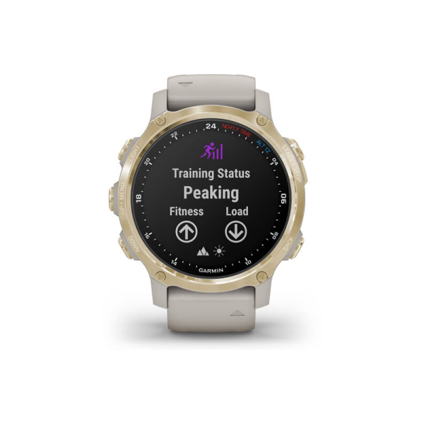 Смарт-часы Garmin Descent Mk2S Light Gold со светло-песочным силиконовым ремешком