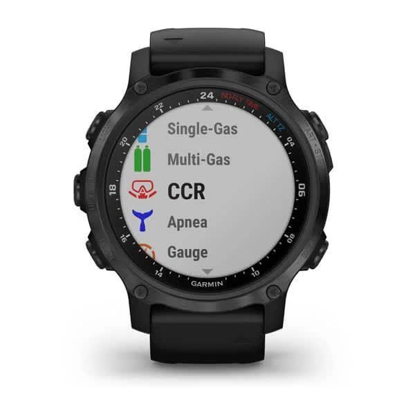 Смарт-годинник Garmin Descent Mk2S Carbon Gray DLC Black із чорним силіконовим ремінцем