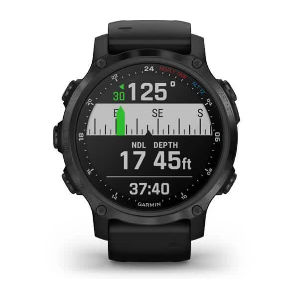 Смарт-годинник Garmin Descent Mk2S Carbon Gray DLC Black із чорним силіконовим ремінцем