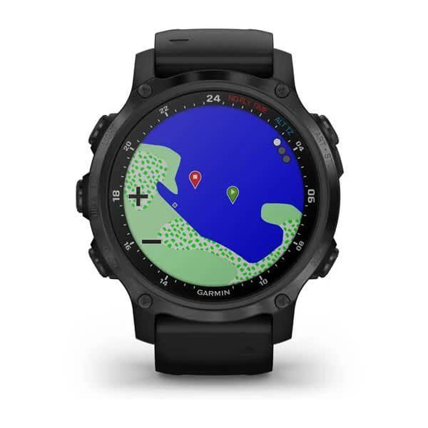 Смарт-годинник Garmin Descent Mk2S Carbon Gray DLC Black із чорним силіконовим ремінцем