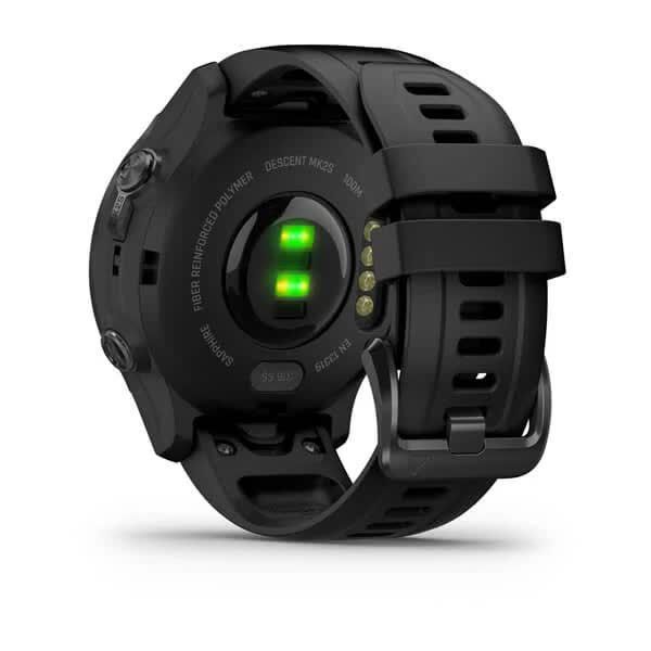 Смарт-годинник Garmin Descent Mk2S Carbon Gray DLC Black із чорним силіконовим ремінцем