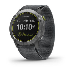 Garmin Enduro Smartwatch, Gray Steel Case, Gray Nylon UltraFit Strap