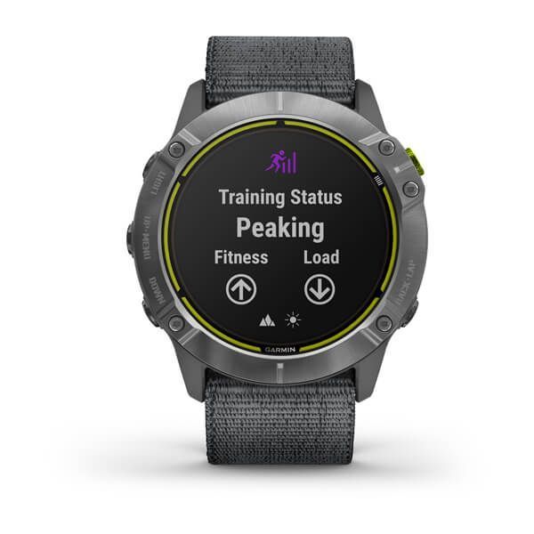 Garmin Enduro Smartwatch, Gray Steel Case, Gray Nylon UltraFit Strap