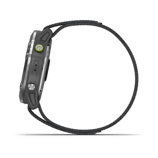 Garmin Enduro Smartwatch, Gray Steel Case, Gray Nylon UltraFit Strap