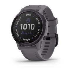 Garmin Fenix ​​6S Pro Solar Smartwatch, Amethyst with Gray Band