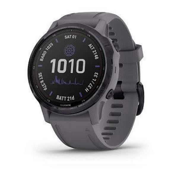 Garmin Fenix ​​6S Pro Solar Smartwatch, Amethyst with Gray Band