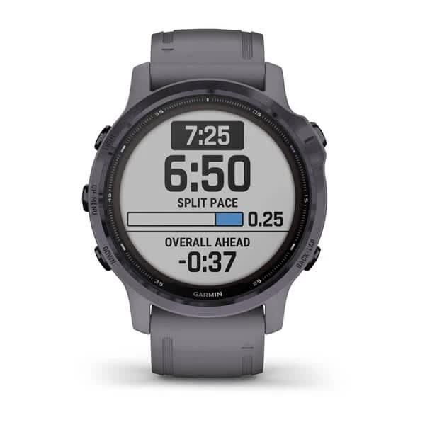 Garmin Fenix ​​6S Pro Solar Smartwatch, Amethyst with Gray Band