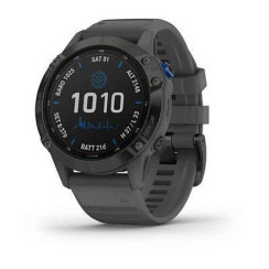 Garmin Fenix ​​6 Pro Solar Smartwatch in Black with a Gray Strap