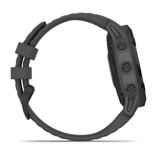 Смарт-годинник Garmin Fenix ​​6 Pro Solar чорний з сірим ремінцем