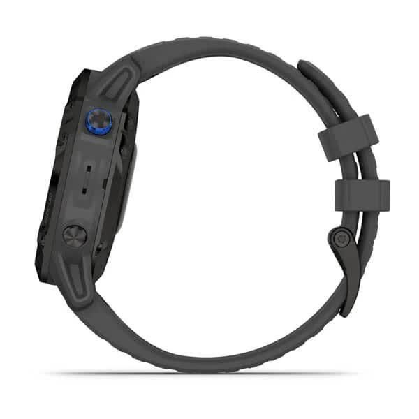 Смарт-годинник Garmin Fenix ​​6 Pro Solar чорний з сірим ремінцем