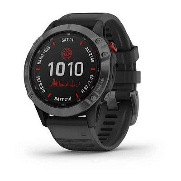 Garmin Fenix ​​6 Pro Solar Smartwatch in Gray with Black Strap
