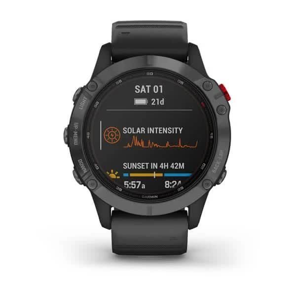 Garmin Fenix ​​6 Pro Solar Smartwatch in Gray with Black Strap