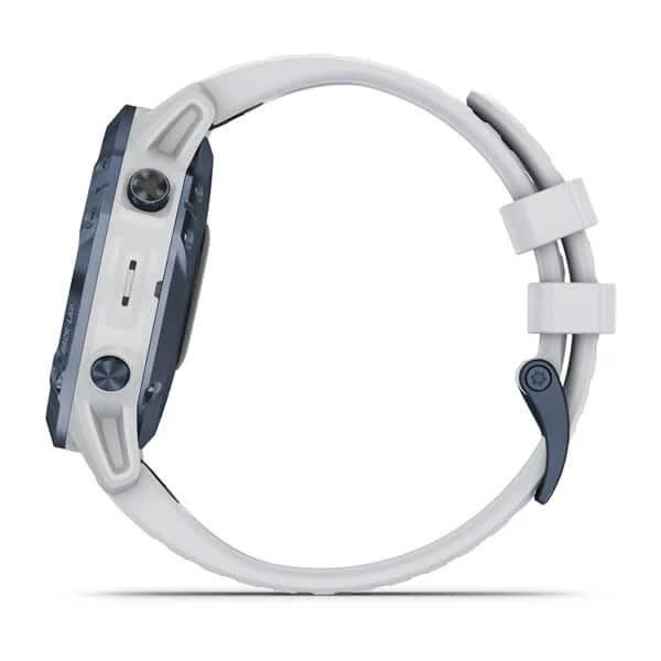 Смарт-часы Garmin Fenix 6 Pro Solar, синий минерал Titanium с белым ремешком