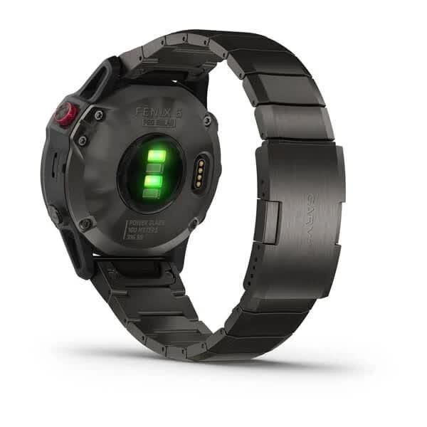 Смарт-часы Garmin Fenix 6 Pro Solar титановые серые с DLC-покрытием и титановым ремешком