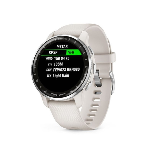 Garmin D2 Air X10 Smartwatch with White Strap for Aviation Enthusiasts