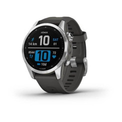 Смарт-годинник Garmin Fenix ​​7S сріблястий з ремінцем сірий графіт