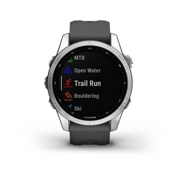 Garmin Fenix ​​7S Smartwatch in Silver with a Graphite Gray Band