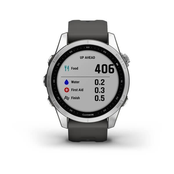 Garmin Fenix ​​7S Smartwatch in Silver with a Graphite Gray Band