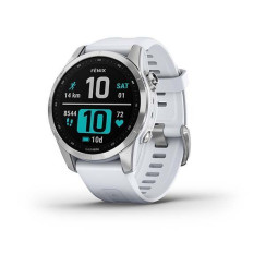 Смарт-годинник Garmin Fenix ​​7S сріблястий з білим ремінцем
