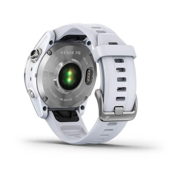 Смарт-годинник Garmin Fenix ​​7S сріблястий з білим ремінцем
