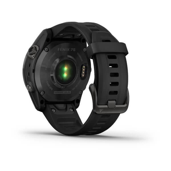 Смарт-часы Garmin Fenix 7S Sapphire Solar титановые серые DLC с черным ремешком Black Band
